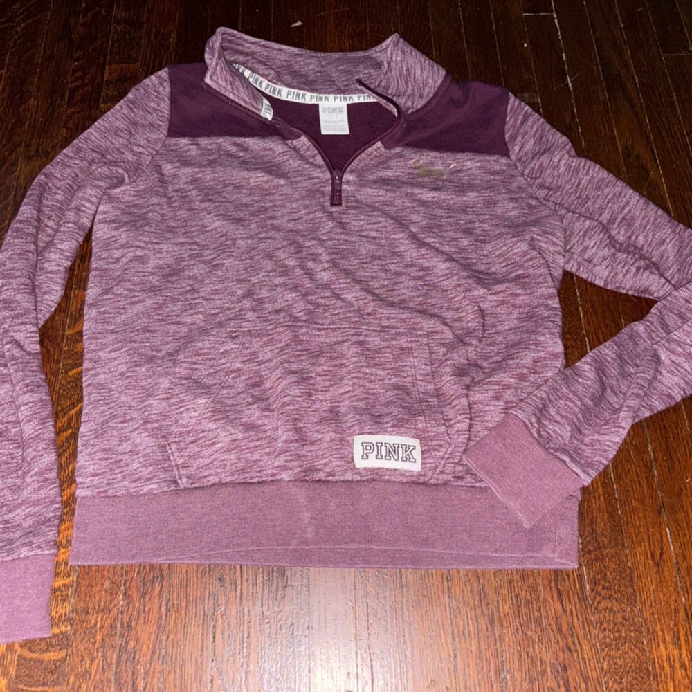 Victoria’s Secret PINK 1/4 Zip Longsleeve With Front Pocket Size Small